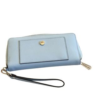 Michael Kors Blue Zip Around Wallet